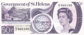 Saint Helena, 50 Pence, 1979, UNC, p5a
Queen Elizabeth II. Potrait
Estimate: USD 20-40
