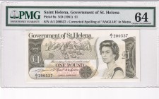 Saint Helena, 1 Pound, 1981, UNC, p9a
PMG 64
Estimate: USD 35-70