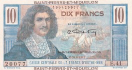 Saint Pierre & Miquelon, 10 Francs, 1950/1960, UNC, p23
Estimate: USD 75-150