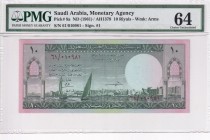 Saudi Arabia, 10 Rials, 1961, UNC, p8a
PMG 64
Estimate: USD 1000-2000