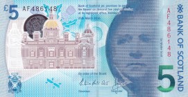 Scotland, 5 Pounds, 2016, UNC, p130
Polymer plastics banknote
Estimate: USD 15-30