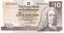 Scotland, 10 Pound, 1994, AUNC, p353
Estimate: USD 20-40