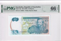 Seychelles, 10 Rupees, 1976, UNC, p19a
PMG 66 EPQ
Estimate: USD 75-150