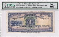 Southwest Africa, 1 Pound, 1951/1954, VF, p2d
PMG 25
Estimate: USD 350-700