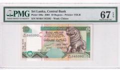 Sri Lanka, 10 Rupees, 2005, UNC, p108e
PMG 67 EPQ, High condition
Estimate: USD 30-60