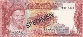 Swaziland, 1 Lilangeni, 1974, UNC, p1aCS1, SPECIMEN
There's a loser
Estimate: USD 20-40