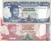 Swaziland, 10-50 Emalangeni, 2001/2006, UNC, p29; p31, (Total 2 banknotes)
There is ripple.
Estimate: USD 20-40
