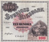 Sweden, 100 Kronor, 1960, XF, p48b
Estimate: USD 40-80