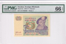 Sweden, 5 Kronur, 1972/1977, UNC, p51c
PMG 66 EPQ
Estimate: USD 25-50