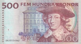 Sweden, 500 Kronor, 2000, VF, p59b
Estimate: USD 60-120