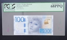 Sweden, 100 Kronor, 2016, UNC, p71
PCGS 68 PPQ, High Condition
Estimate: USD 60-120