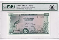 Uganda, 100 Shillings, 1966, UNC, p5a
PMG 66 EPQ
Estimate: USD 50-100
