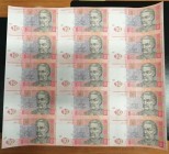 Ukraine, 10 Hryven, 2015, UNC, p119Ad, (Total 15 banknotes)
In 15 blocks. Uncut.
Estimate: USD 20-40