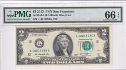 United States of America, 2 Dollars, 2013, UNC, p538
PMG 66 EPQ
Estimate: USD 25-50