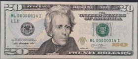 United States of America, 20 Dollars, 2013, UNC, p541
Estimate: USD 300-600