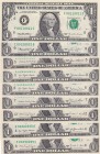 United States of America, 1 Dollar, 1974/1995, UNC, (Total 9 banknotes)
Very rare, Radar Team
Estimate: USD 1000-2000