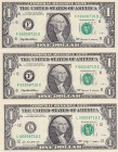 United States of America, 1 Dollar, 1999; 2009, UNC, p504; p530, (Total 3 banknotes)
Triplet team
Estimate: USD 150-300