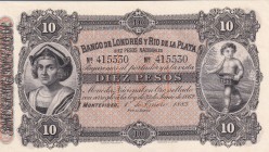 Uruguay, 10 Pesos, 1883, UNC(-), pS242r
Estimate: USD 100-200