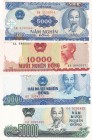 Viet Nam, 5.000-10.000-20.000-50.000 Döng, 1991/1993, (Total 4 banknotes)
5.000 Döng, 1991, p108, UNC(-); 10.000 Döng, 1993, p115, UNC; 20.000 Döng, ...