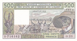 West African States, 500 Francs, 1989, UNC, p405Dh
Estimate: USD 20-40