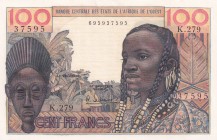 West African States, 100 Francs, 1961/1965, UNC, p701Kg
"K'' Senegal
Estimate: USD 75-150