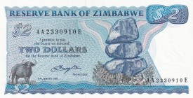 Zimbabwe, 2 Dollars, 1980, UNC(-), p1a
Estimate: USD 10-20