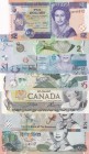 Mix Lot, UNC, (Total 7 banknotes)
Canada, 1 Dollar; East Caribbean States, 5 Dollars; Belize, 2 Dollars; Fiji 2 Dollars; Cayman Islands, 1 Dollar; Ba...