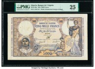 Algeria Banque de l'Algerie 5000 Francs 25.8.1942 Pick 90a PMG Very Fine 25. Tears and pinholes mentioned.

HID09801242017

© 2020 Heritage Auctions |...