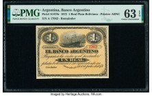 Argentina Banco Argentina 1 Real Plata Boliviana 1873 Pick S1478r Remainder PMG Choice Uncirculated 63 EPQ. 

HID09801242017

© 2020 Heritage Auctions...