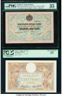 Bulgaria Bulgaria National Bank 50 Leva Zlato ND (1907) Pick 10c PMG Choice Very Fine 35; France Banque de France 100 Francs 25.2.1937 Pick 78c PCGS C...