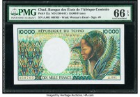 Chad Banque Des Etats De L'Afrique Centrale 10,000 Francs ND (1984-91) Pick 12a PMG Gem Uncirculated 66 EPQ. 

HID09801242017

© 2020 Heritage Auction...