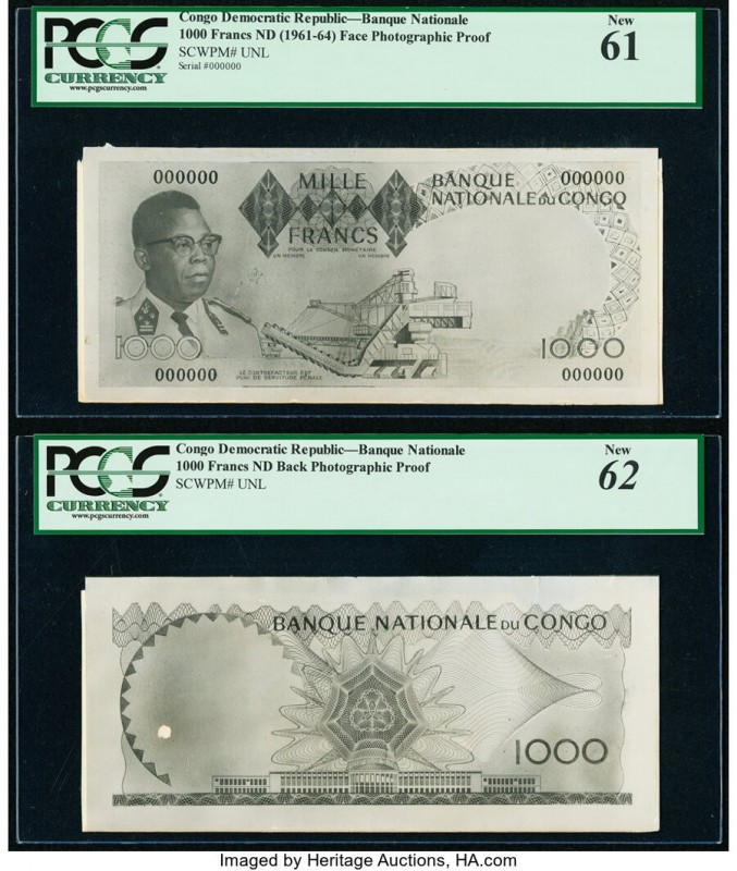 Congo Democratic Republic Banque Nationale du Congo 1000 Francs ND (1961-64) Pic...