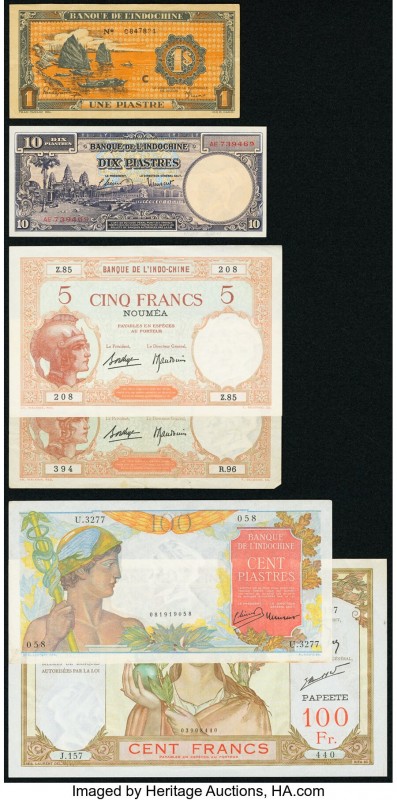 French Indochina Group of 6 Examples Very Fine-About Uncirculated. 

HID09801242...