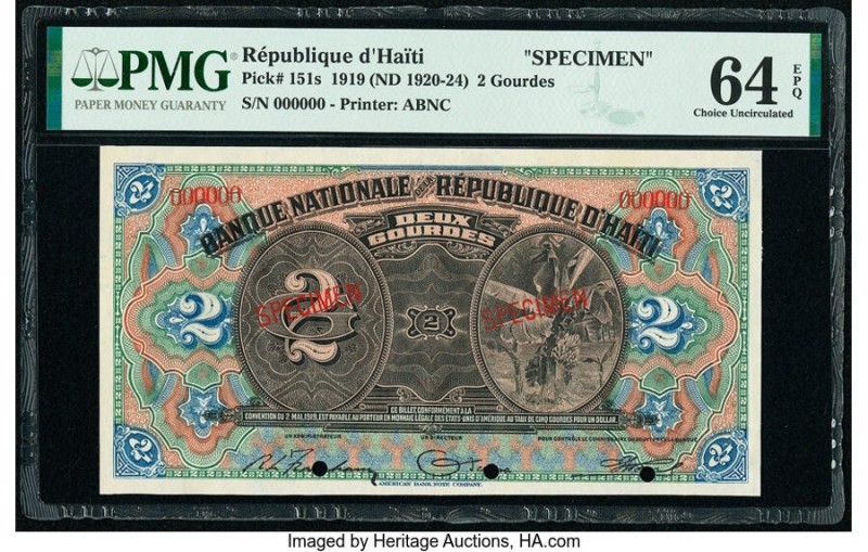 Haiti Banque Nationale de la Republique d'Haiti 2 Gourdes 1919 (ND 1920-24) Pick...