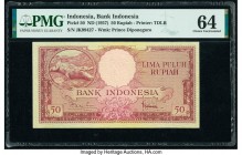 Indonesia Bank Indonesia 50 Rupiah ND (1957) Pick 50 PMG Choice Uncirculated 64. 

HID09801242017

© 2020 Heritage Auctions | All Rights Reserved