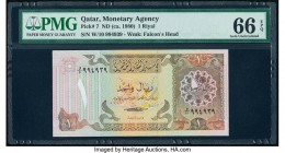 Qatar Qatar Monetary Agency 1 Riyal ND (ca. 1980) Pick 7 PMG Gem Uncirculated 66 EPQ. 

HID09801242017

© 2020 Heritage Auctions | All Rights Reserved...