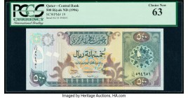 Qatar Qatar Central Bank 500 Riyals ND (1996) Pick 19 PCGS Choice New 63. 

HID09801242017

© 2020 Heritage Auctions | All Rights Reserved