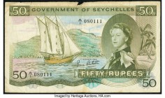 Seychelles Government of Seychelles 50 Rupees 1.10.1970 Pick 17c Fine-Very Fine. Edge splits and piece missing. 

HID09801242017

© 2020 Heritage Auct...