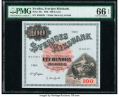 Sweden Sveriges Riksbank 100 Kronor 1963 Pick 48e PMG Gem Uncirculated 66 EPQ. 

HID09801242017

© 2020 Heritage Auctions | All Rights Reserved