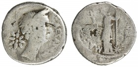 ROMAN IMPERATORIAL PERIOD: Julius Caesar, as dictator, 49-44 BC, AR denarius (3.88g), Rome, January-February 44 BC, Cr-480/5b, Sear-1412, lifetime iss...