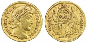ROMAN EMPIRE: Constantius II, 337-361 AD, AV solidus (4.31g), Antioch, 355-361, RIC-172, C-126, Depeyrot-12/1, pearl-diademed bust right, D N CONSTAN ...
