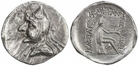 PARTHIAN KINGDOM: Phriaptios to Mithradates I, c. 185-132 BC, AR drachm (3.99g), Hekatompylos, Sellwood-10.1, Sunrise-254, head left, beardless, weari...