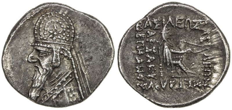 PARTHIAN KINGDOM: Mithradates II, 121-91 BC, AR drachm (4.01g), Ekbatana, Sellwo...