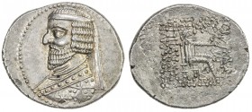 PARTHIAN KINGDOM: Phraates III, 70-57 BC, AR drachm (4.05g), Ekbatana, Sellwood-38.4, Sunrise-336, diademed bust left, medium beard, wearing torque & ...