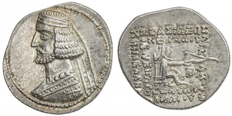 PARTHIAN KINGDOM: Mithradates IV, 57-54 BC, AR drachm (4.15g), Mithradatkart, Se...