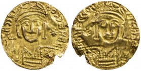 CENTRAL ASIA: Anonymous, ca. 6th-8th century, AV burial bracteate (0.39g), Zeno-245879 (this piece), imitating gold solidus of Justinian I, 527-565, E...