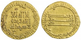 ABBASID: al-Mansur, 754-775, AV dinar (4.22g), NM, AH151, A-212, choice VF-EF, ex Robert Pelletreau Collection. 
Estimate: $300 - $375