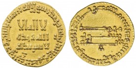 ABBASID: al-Mahdi, 775-785, AV dinar (4.22g), NM, AH161, A-214, lovely bold strike, EF.
Estimate: $240 - $280