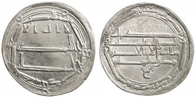 ABBASID: al-Rashid, 786-809, AR dirham (2.92g), Jurjan, AH187, A-219.9, very rare mint, EF, RR. 
Estimate: $140 - $180