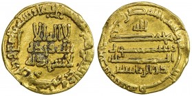 ABBASID: al-Ma 'mun, 810-833, AV dinar (4.19g), NM, AH200, A-222.12, Fine.
Estimate: $240 - $280